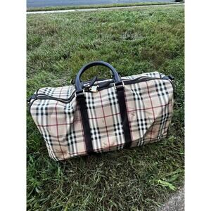 Burberry House Check Canvas/Leather Duffel Bag – Unused, Dust Bag Included